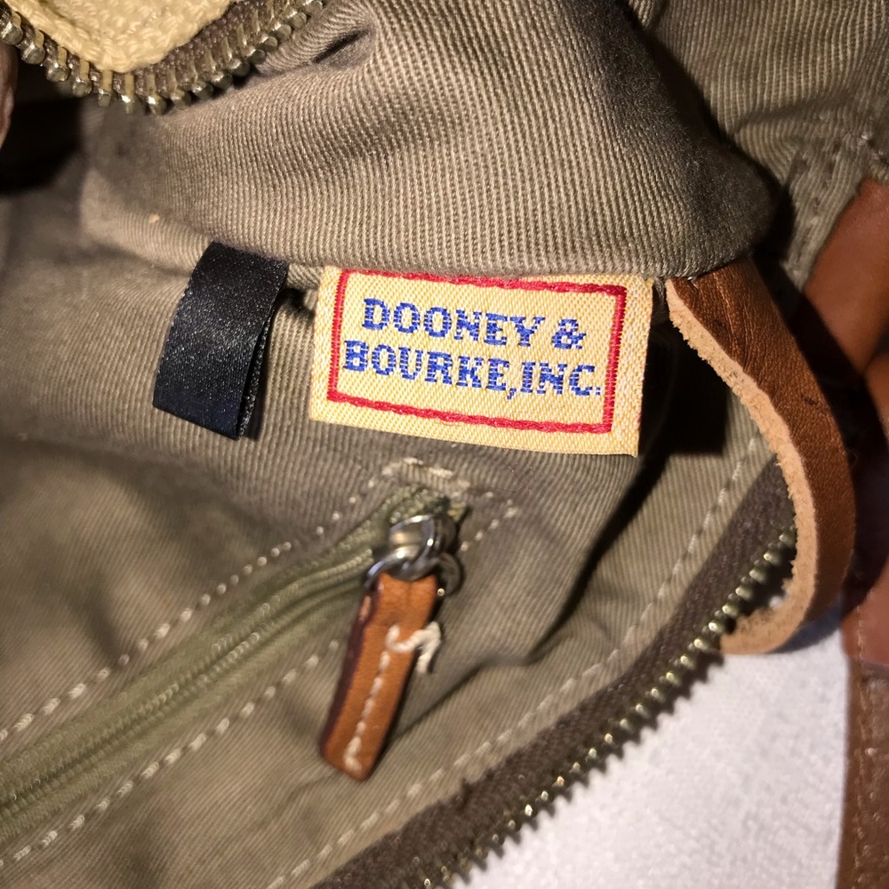 Db Dooney & Bourke Classic Tan Canvas And Signatu… - image 7